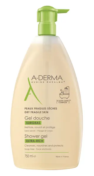 A-Derma Surgas гель для душа, 750 ml
A-Derma Surgas гель для душа, 750 ml