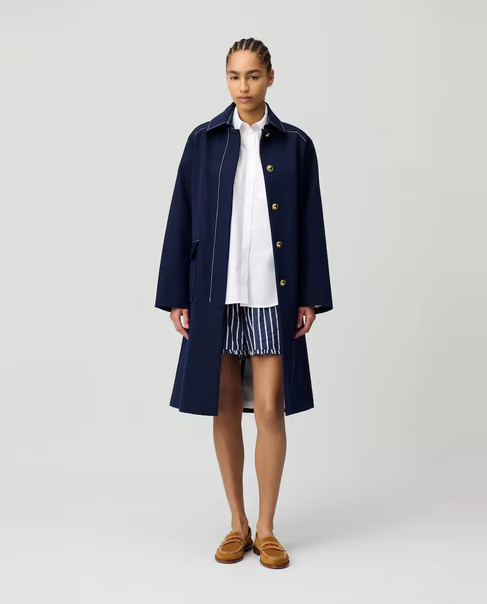 Женский тренчкот с застежкой на пуговицы и поясом Claudie Pierlot, тёмно-синий
Женский тренчкот с застежкой на пуговицы и поясом Claudie Pierlot, тёмно-синий