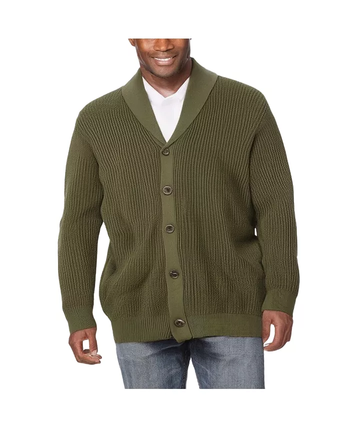 Большая и высокая кардиган-свитер с воротником-шалью и вязкой шейкер Kingsize, зеленый
Большая и высокая кардиган-свитер с воротником-шалью и вязкой шейкер Kingsize, зеленый