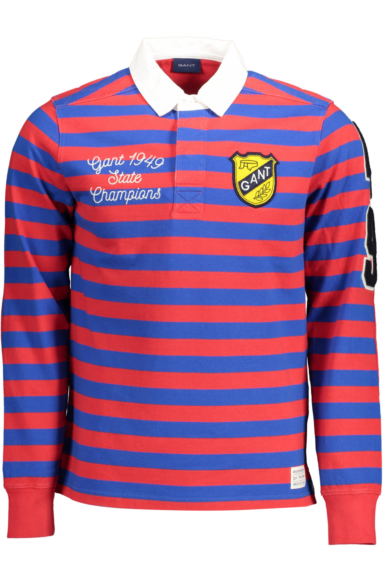 Мужская рубашка-поло Gant с длинным рукавом в полоску, красный/синий
Мужская рубашка-поло Gant с длинным рукавом в полоску, красный/синий