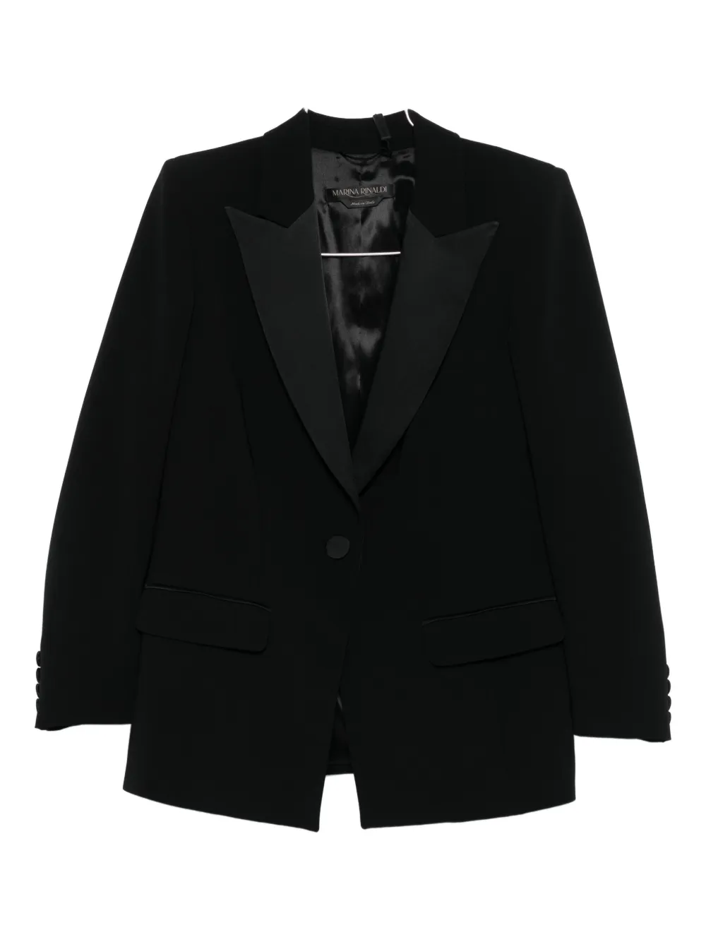 Однобортная куртка с шалевыми лацканами Marina Rinaldi, черный
Однобортная куртка с шалевыми лацканами Marina Rinaldi, черный