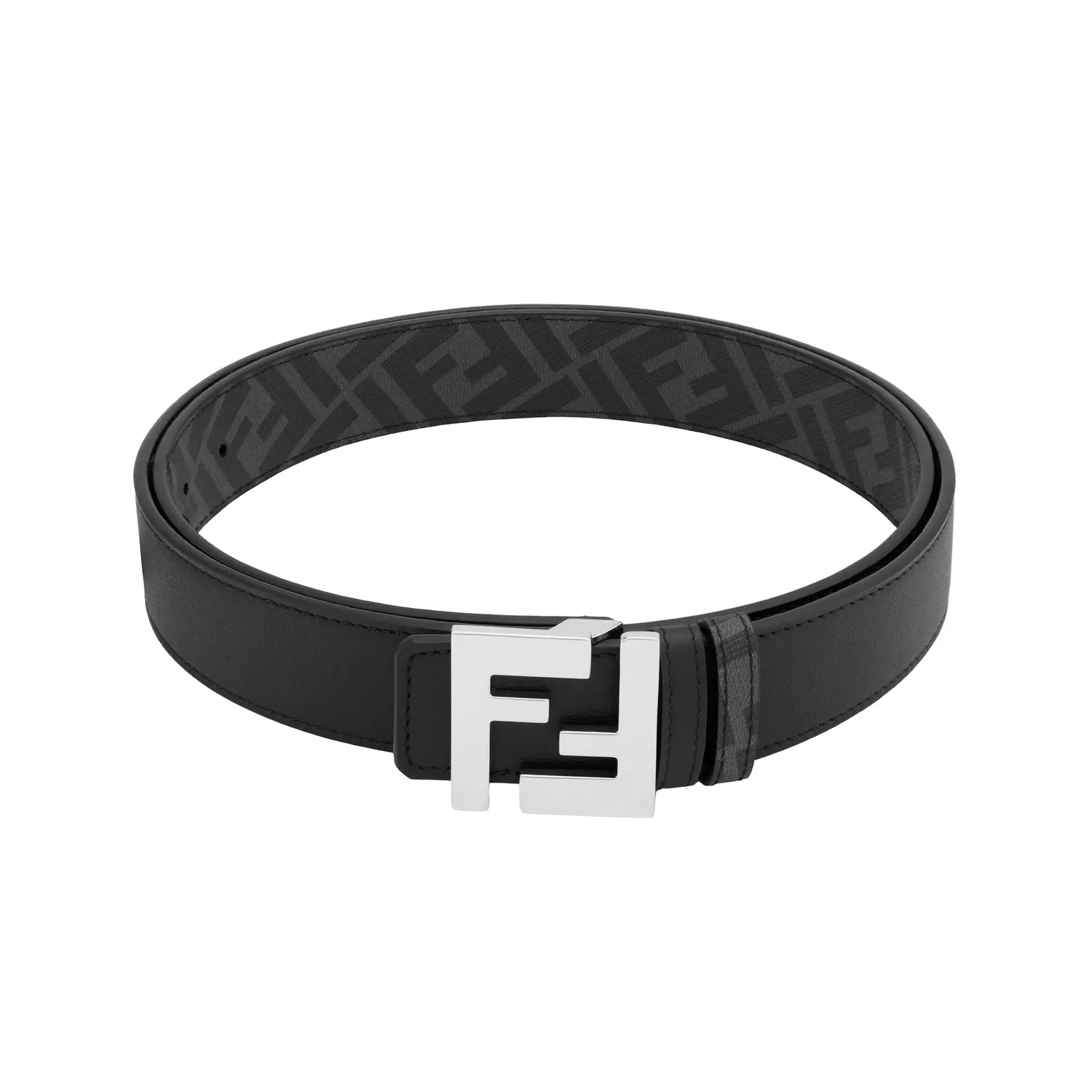 Fendi Черный кожаный двусторонний ремень, черный
Fendi Черный кожаный двусторонний ремень, черный