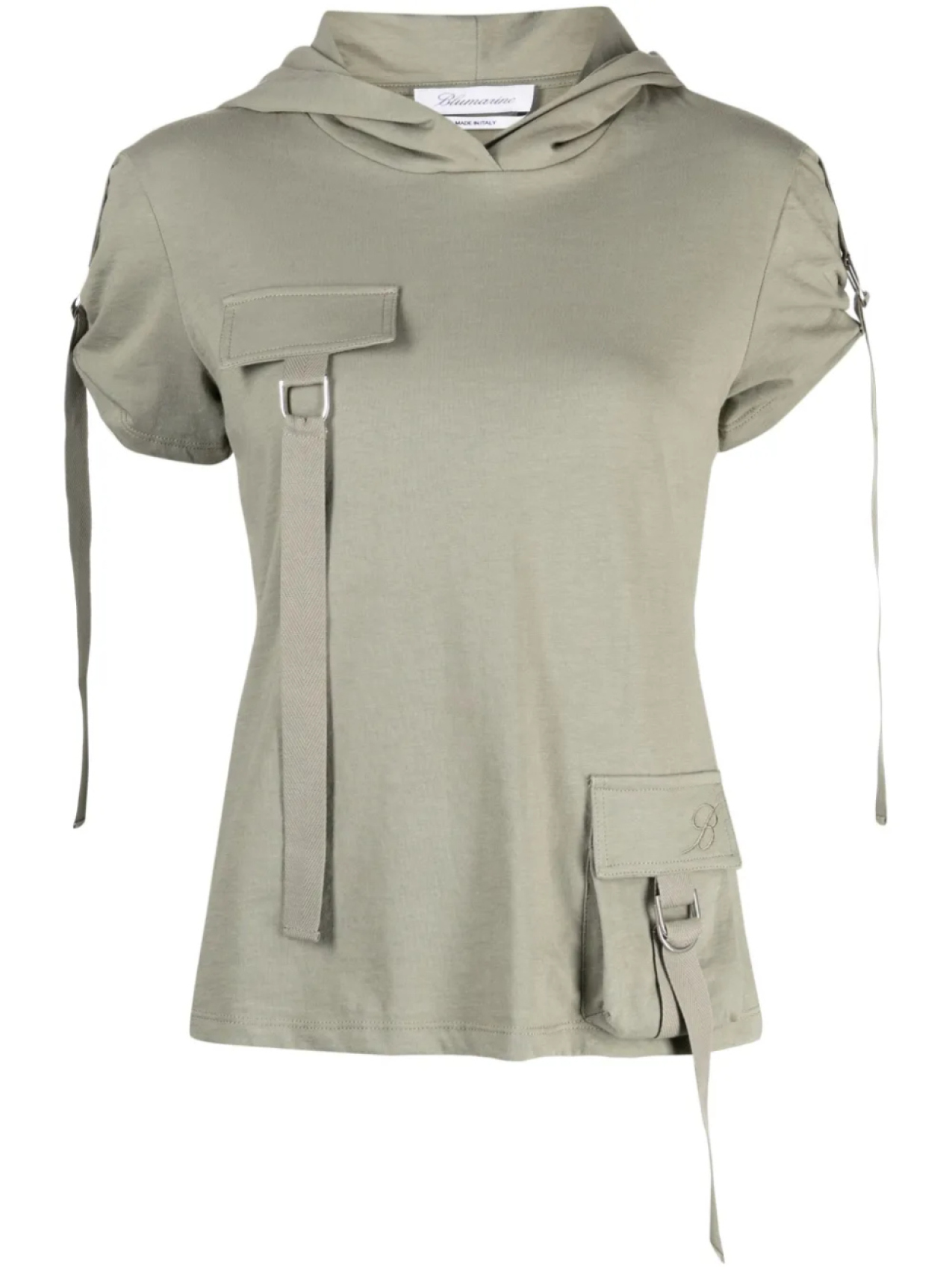 Футболка из хлопка с капюшоном и карманом-карго Blumarine, зеленый
Футболка из хлопка с капюшоном и карманом-карго Blumarine, зеленый