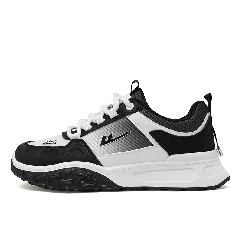 WARRIOR Массивные низкие кроссовки мужские, черно-белые
WARRIOR Массивные низкие кроссовки мужские, черно-белые