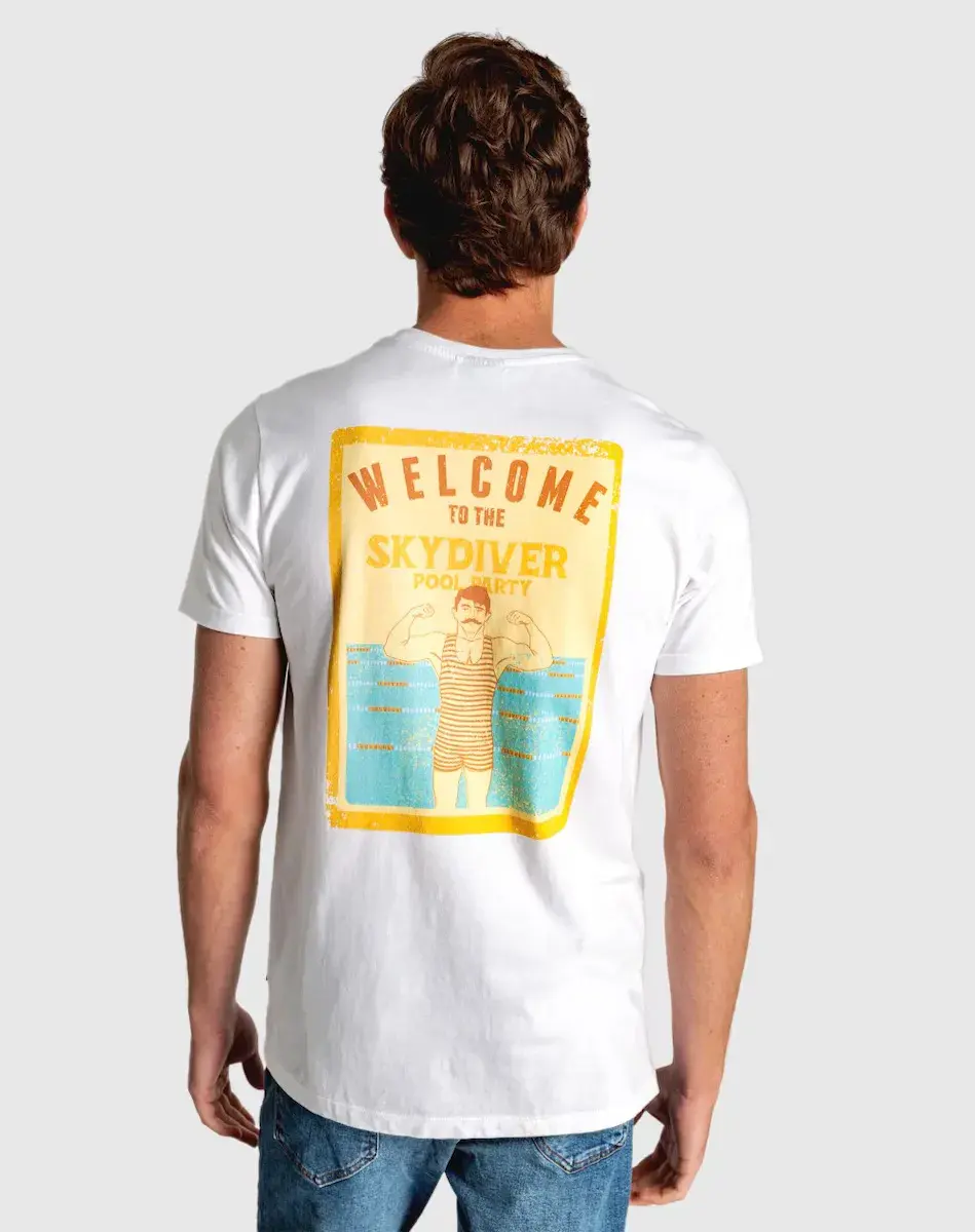 Мужская белая футболка с короткими рукавами Skydiver, белый
Мужская белая футболка с короткими рукавами Skydiver, белый