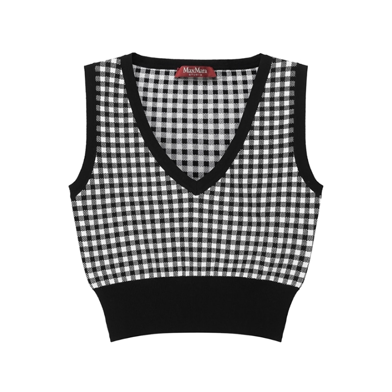 Топ без рукавов с V-образным вырезом MaxMara Studio, черный/белый
Топ без рукавов с V-образным вырезом MaxMara Studio, черный/белый