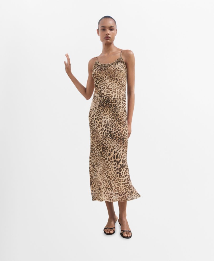 Женское миди-платье с анималистическим принтом MANGO, Ecru
Женское миди-платье с анималистическим принтом MANGO, Ecru