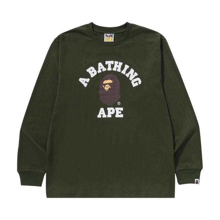 Лонгслив BAPE College Long-Sleeve Tee 'Olive Drab'
Лонгслив BAPE College Long-Sleeve Tee 'Olive Drab'