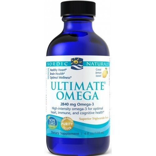 Nordic Naturals, Ultimate Omega жидкость 2840 мг со вкусом лимона 119 мл
Nordic Naturals, Ultimate Omega жидкость 2840 мг со вкусом лимона 119 мл