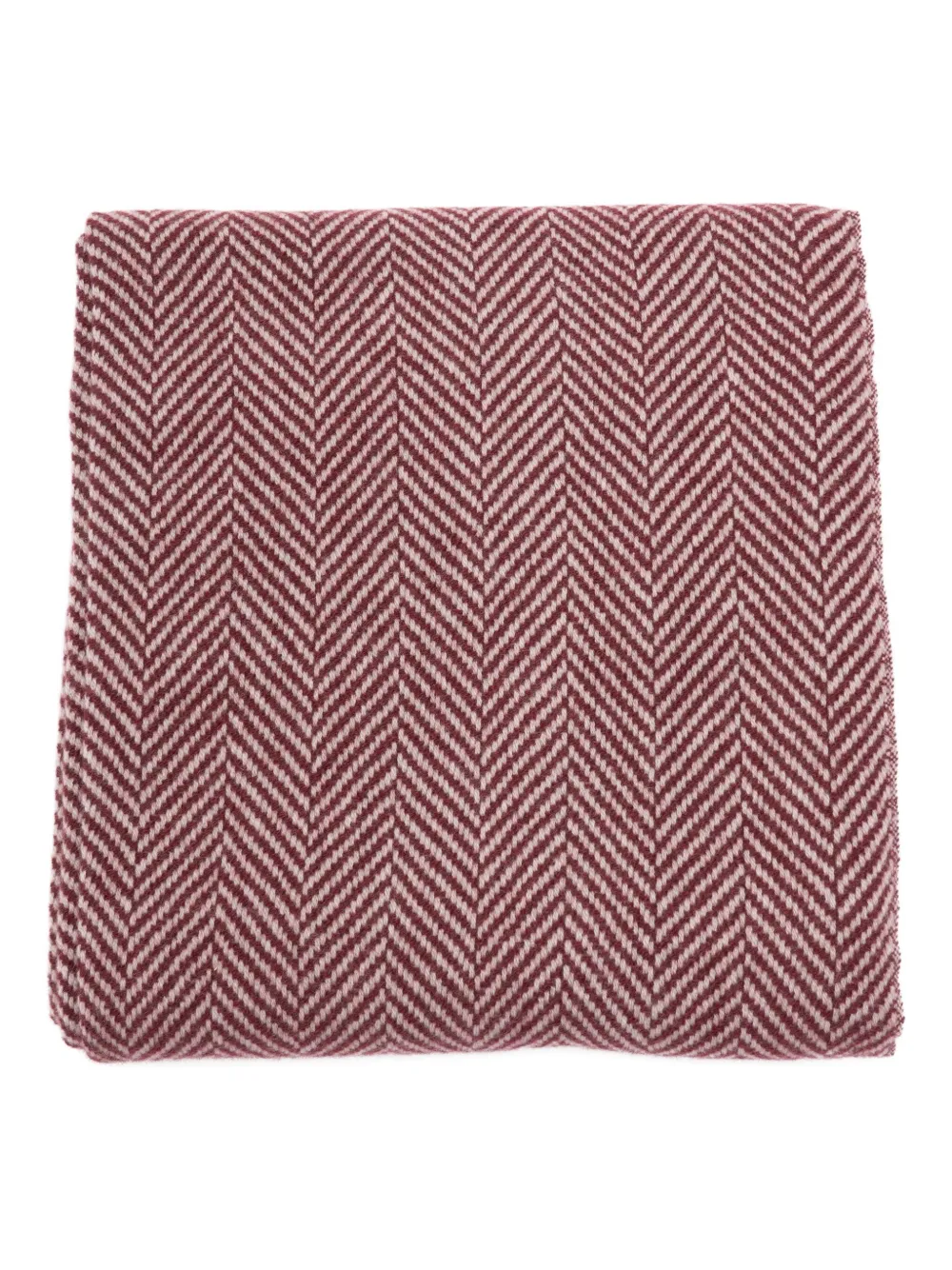 Кашемировый шарф с узором в елочку Brunello Cucinelli, красный 
Кашемировый шарф с узором в елочку Brunello Cucinelli, красный