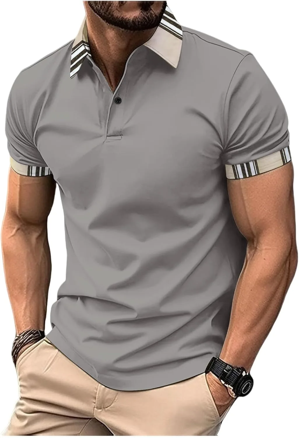 Мужская поло в классическую полоску Slim Fit с коротким рукавом YSERB
Мужская поло в классическую полоску Slim Fit с коротким рукавом YSERB