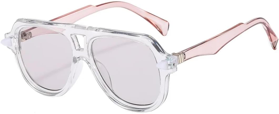 Солнцезащитные очки с двойной перемычкой для женщин, ретро-градиентные солнцезащитные очки с защитой от УФ-излучения UV400, модные солнцезащитные очки для мужчин с заклепками SZVVBKK, Transparent
Солнцезащитные очки с двойной перемычкой для женщин, ретро-градиентные солнцезащитные очки с защитой от УФ-излучения UV400, модные солнцезащитные очки для мужчин с заклепками SZVVBKK, Transparent