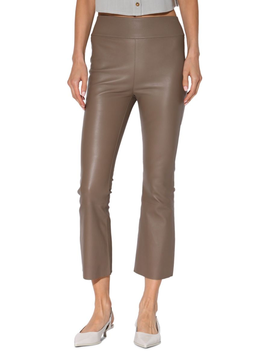 Укороченные кожаные брюки Luisa Walter Baker, песочный
Укороченные кожаные брюки Luisa Walter Baker, песочный