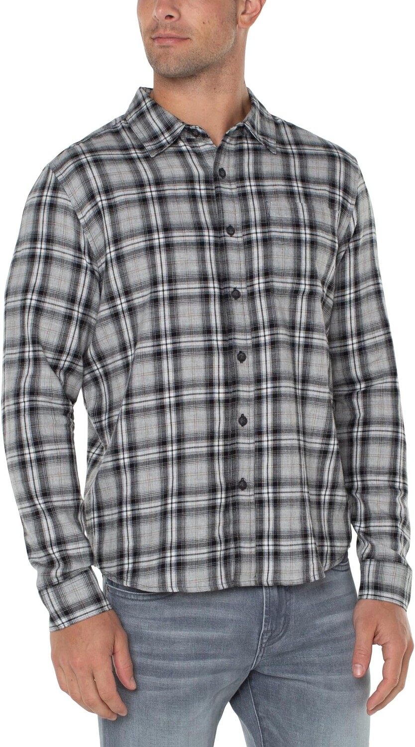 Куртка Woven Button Up Shirt with Bias Yoke Liverpool Los Angeles, цвет Cedar Brown/Black Multi
Куртка Woven Button Up Shirt with Bias Yoke Liverpool Los Angeles, цвет Cedar Brown/Black Multi