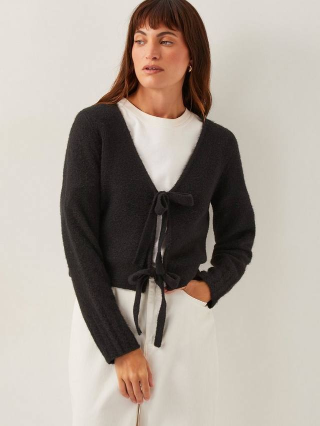 Кардиган с завязками спереди от тины Monsoon, черный
Кардиган с завязками спереди от тины Monsoon, черный