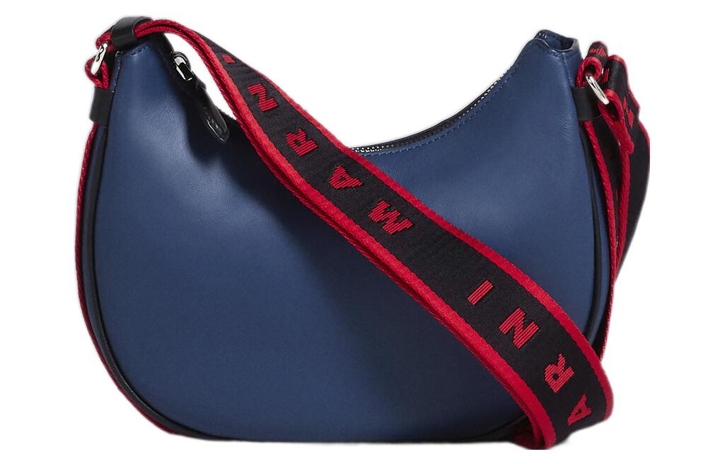 Гладкая кожаная сумка через плечо на ремне, мужская синяя MARNI
Гладкая кожаная сумка через плечо на ремне, мужская синяя MARNI