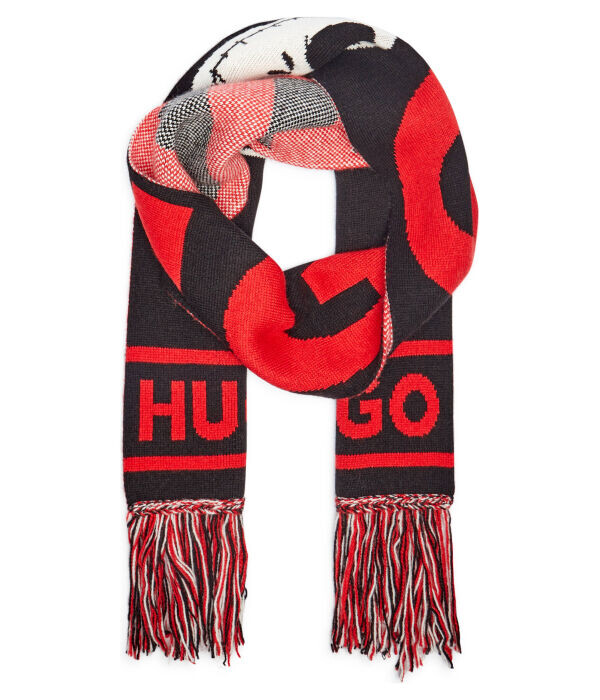 Шарф мужской Hugo с контрастным рисунком, черный
Шарф мужской Hugo с контрастным рисунком, черный