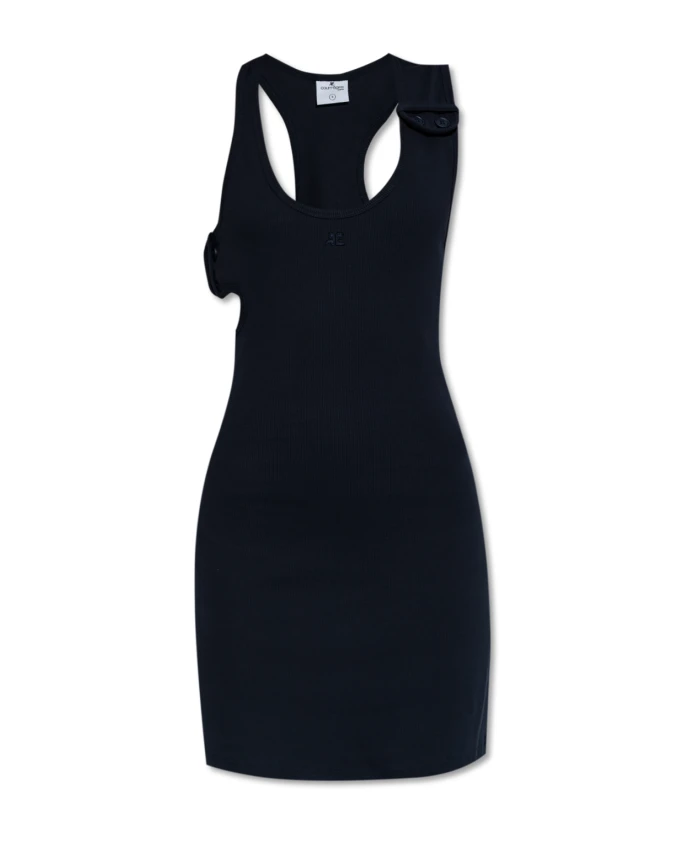 Платье на подтяжках с ребристой текстурой Courrã¨Ges, синий
Платье на подтяжках с ребристой текстурой Courrã¨Ges, синий