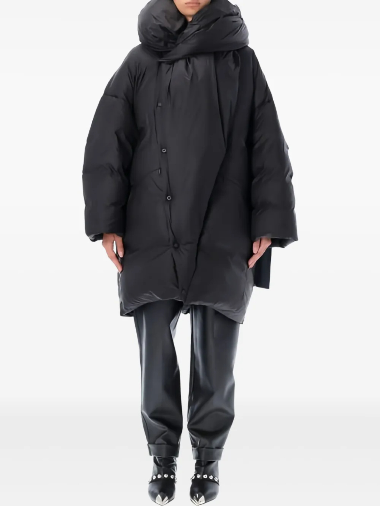 Пальто оверсайз с капюшоном Add, черный
Пальто оверсайз с капюшоном Add, черный