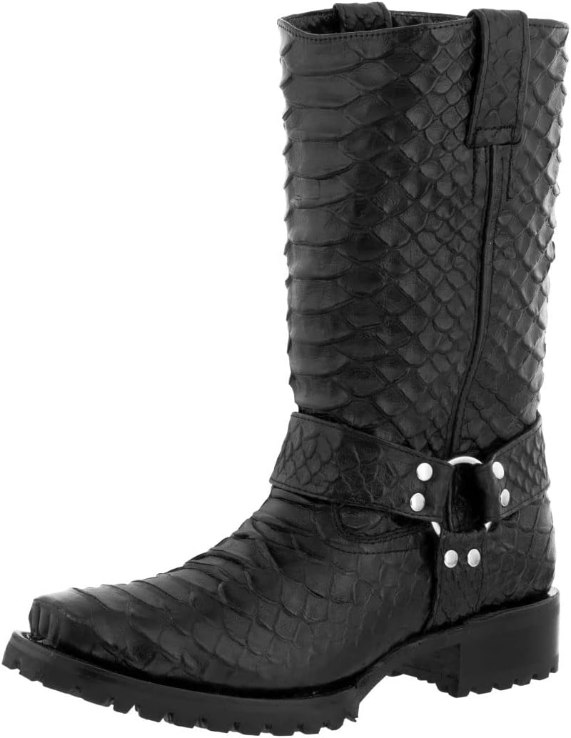 Мужские черные мотоциклетные кожаные сапоги Texas Legacy с принтом кобры и питона
Мужские черные мотоциклетные кожаные сапоги Texas Legacy с принтом кобры и питона