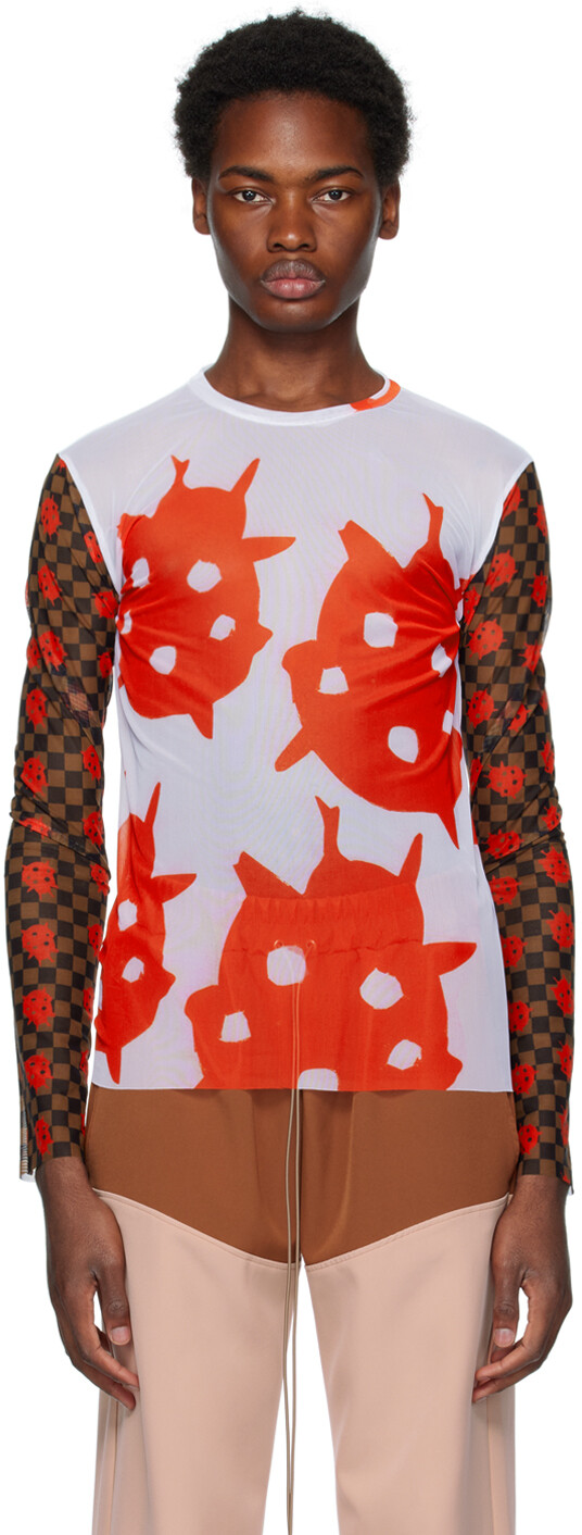 Эксклюзивная красно-белая футболка с длинным рукавом от SSENSE ANDREJ GRONAU
Эксклюзивная красно-белая футболка с длинным рукавом от SSENSE ANDREJ GRONAU