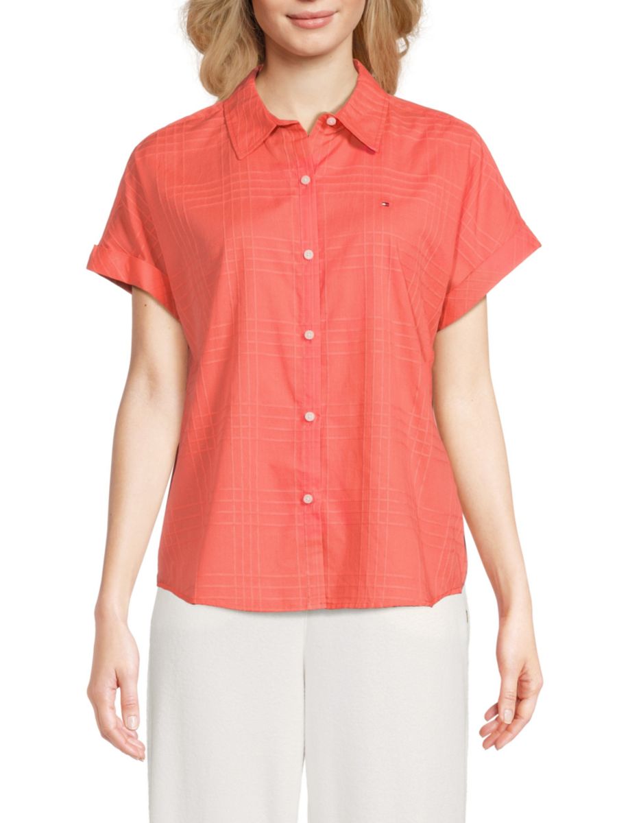 Рубашка из текстурированного хлопка добби с закатанными рукавами и пуговицами Tommy Hilfiger, цвет Coral
Рубашка из текстурированного хлопка добби с закатанными рукавами и пуговицами Tommy Hilfiger, цвет Coral