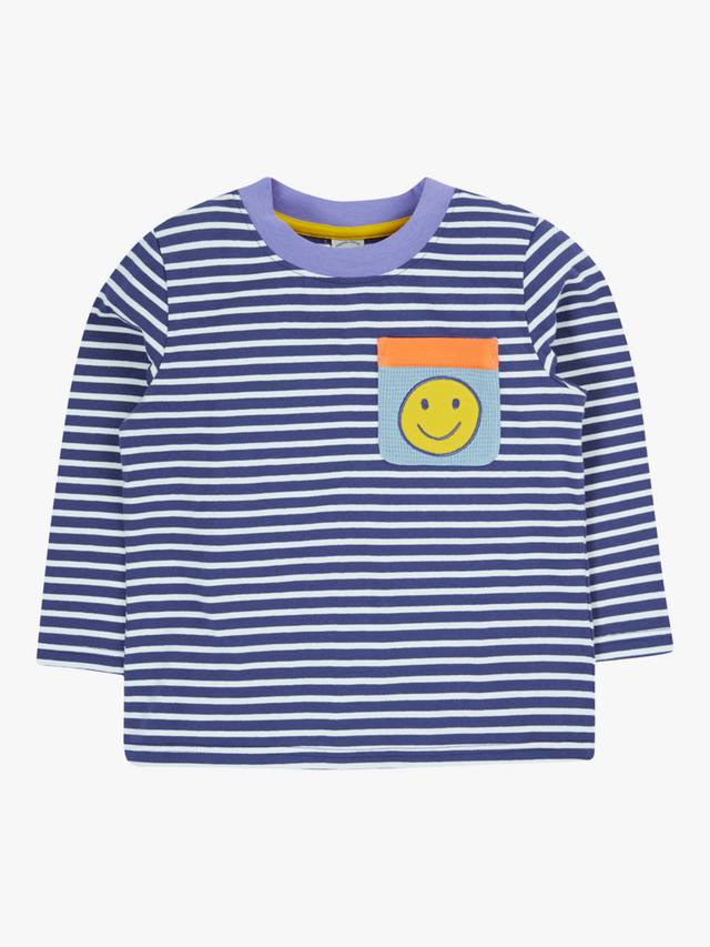 Детская хлопковая футболка с длинным рукавом и карманом Padstow Frugi, Navy Stripe/Smile
Детская хлопковая футболка с длинным рукавом и карманом Padstow Frugi, Navy Stripe/Smile