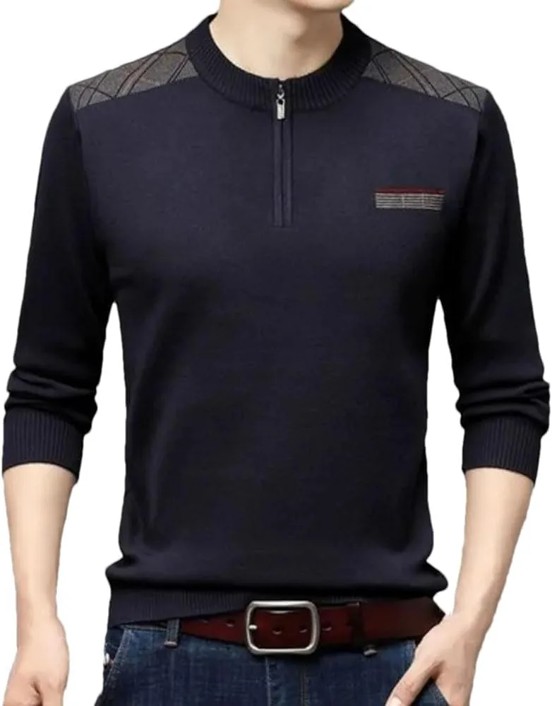 Мужской свитер с молнией и принтом
Мужской свитер с молнией и принтом