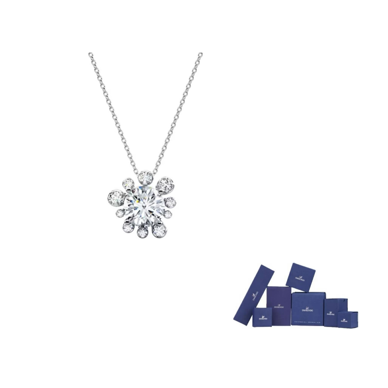 Swarovski Галактика родированное 18-каратное белое золото ожерелье женское серебро