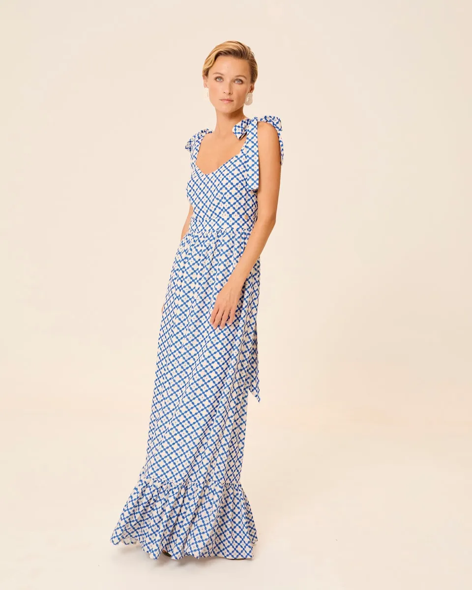 Длинное платье Тропез с геометрическим принтом на бретелях Dolores Promesas, синий
Длинное платье Тропез с геометрическим принтом на бретелях Dolores Promesas, синий