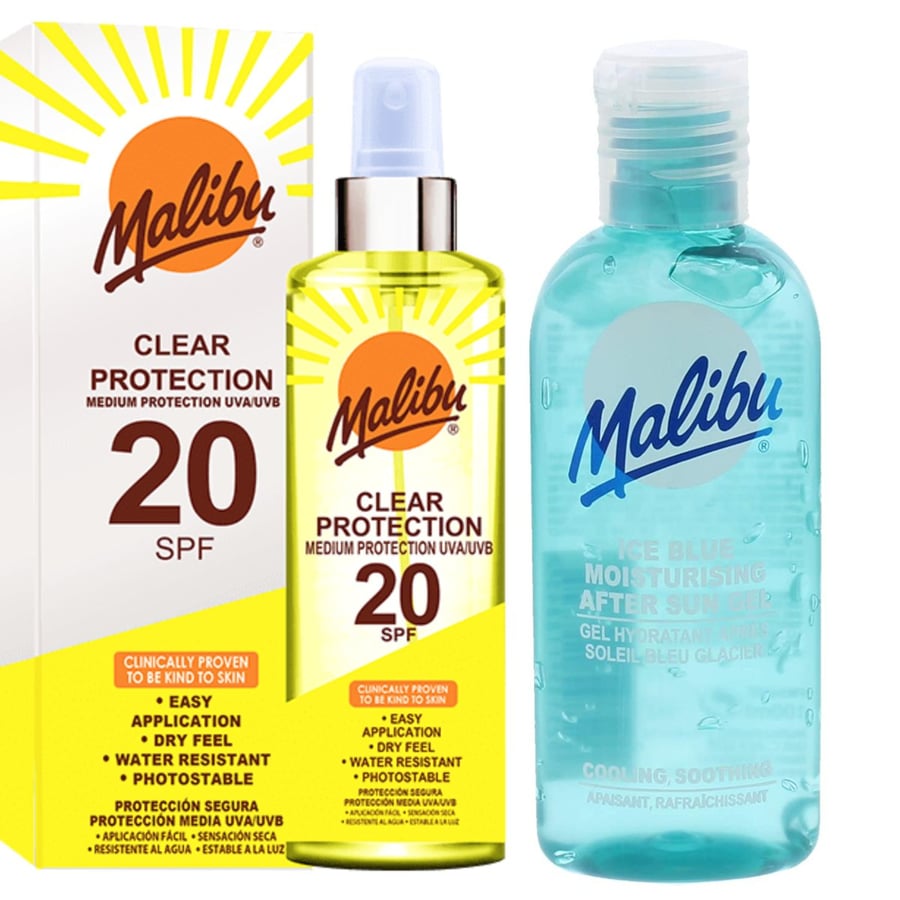 Malibu SPF20 Clear Spray + After Sun Gel 100 мл
Malibu SPF20 Clear Spray + After Sun Gel 100 мл