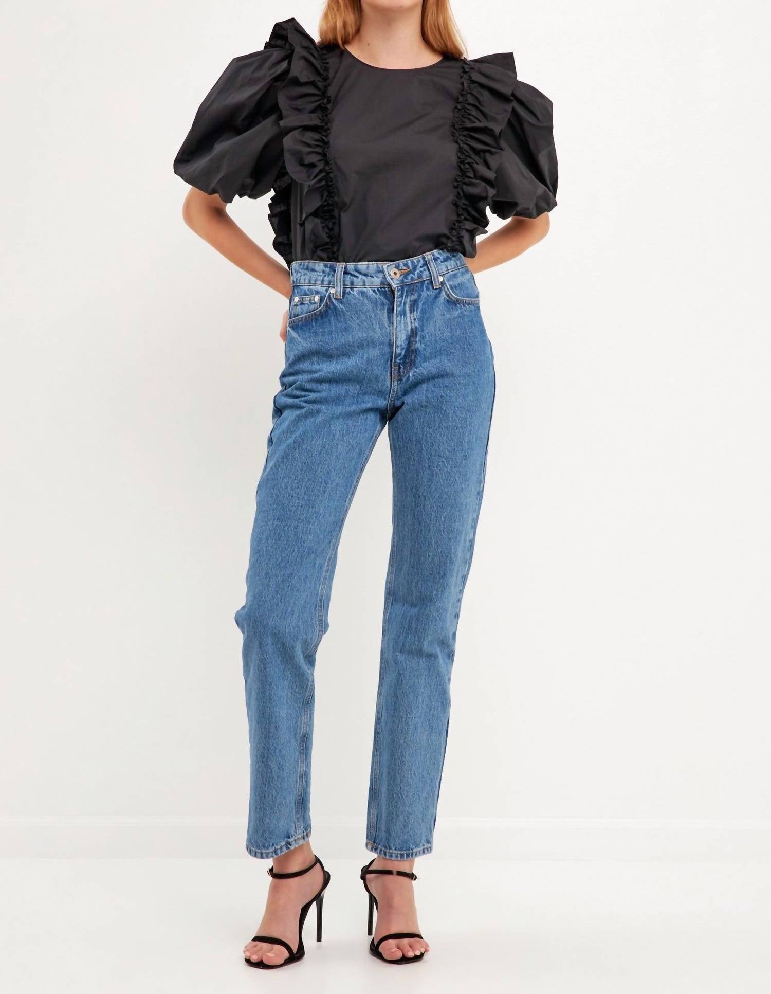 Блуза Maisy из поплина с двойными оборками черного цвета English Factory
Блуза Maisy из поплина с двойными оборками черного цвета English Factory