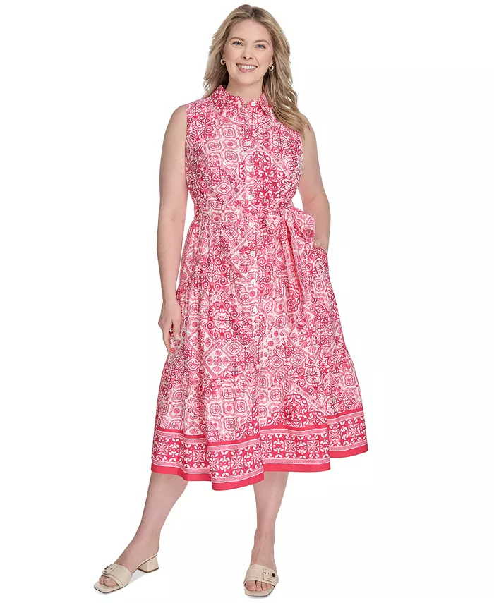 Платье миди без рукавов с завязками на талии и принтом больших размеров Jessica Howard, мультиколор
Платье миди без рукавов с завязками на талии и принтом больших размеров Jessica Howard, мультиколор