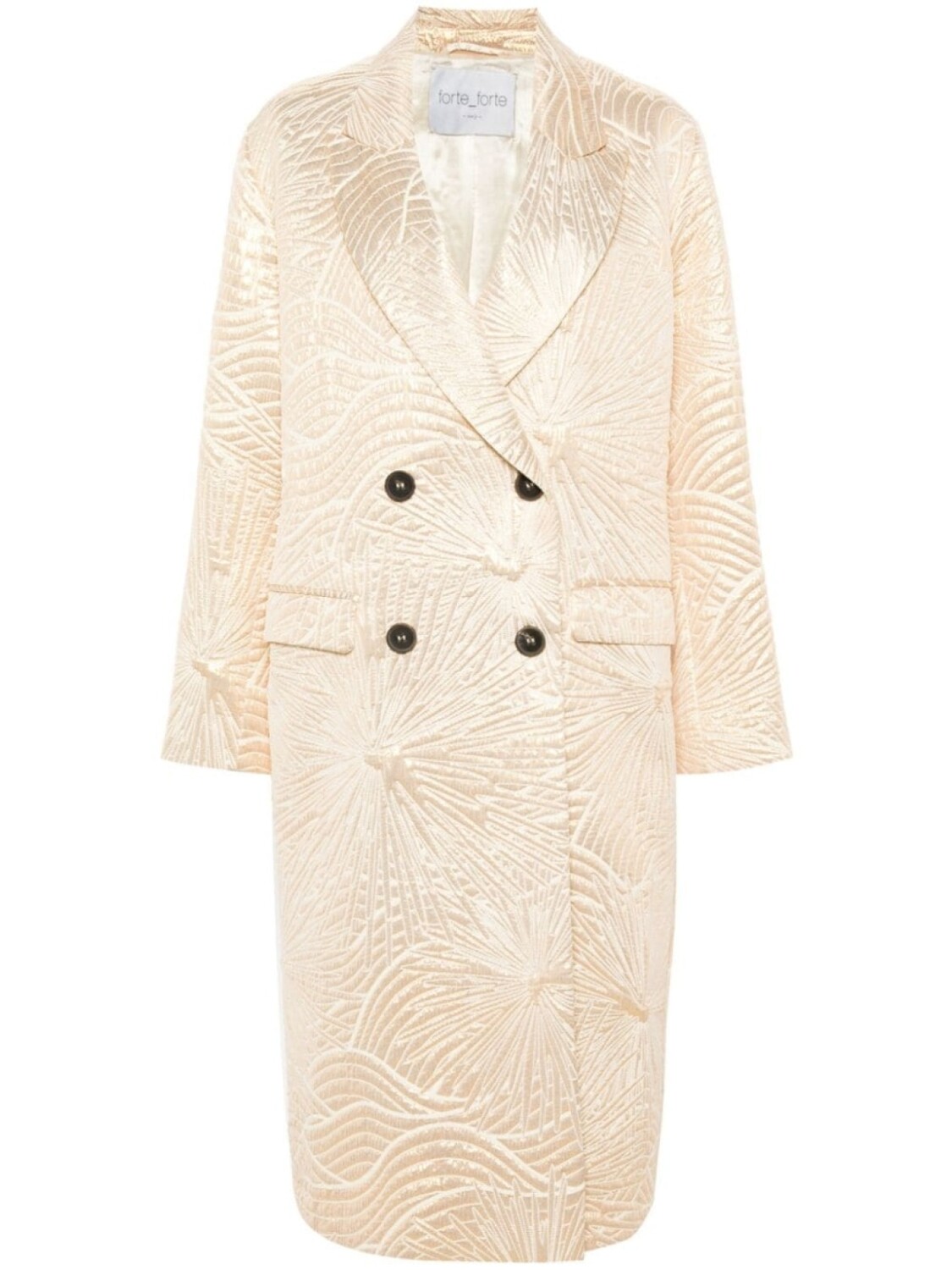 Forte Forte двубортное пальто с эффектом металлик, золотистый
Forte Forte двубортное пальто с эффектом металлик, золотистый