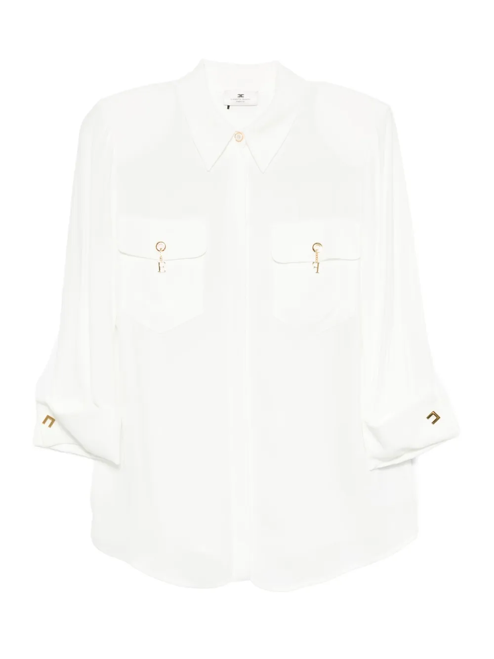 Рубашка с рукавами три четверти Elisabetta Franchi, белый
Рубашка с рукавами три четверти Elisabetta Franchi, белый