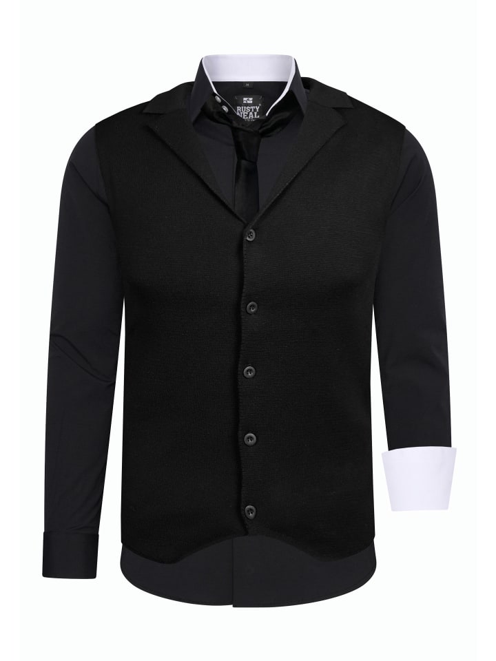 Рубашка с жилетом и галстуком, комплект из 3 предметов, черно-белый Rusty Neal
Рубашка с жилетом и галстуком, комплект из 3 предметов, черно-белый Rusty Neal