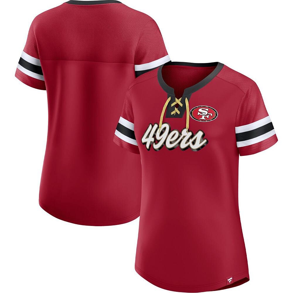 Женская футболка Fanatics Scarlet San Francisco 49ers Original State на шнуровке, красный
Женская футболка Fanatics Scarlet San Francisco 49ers Original State на шнуровке, красный