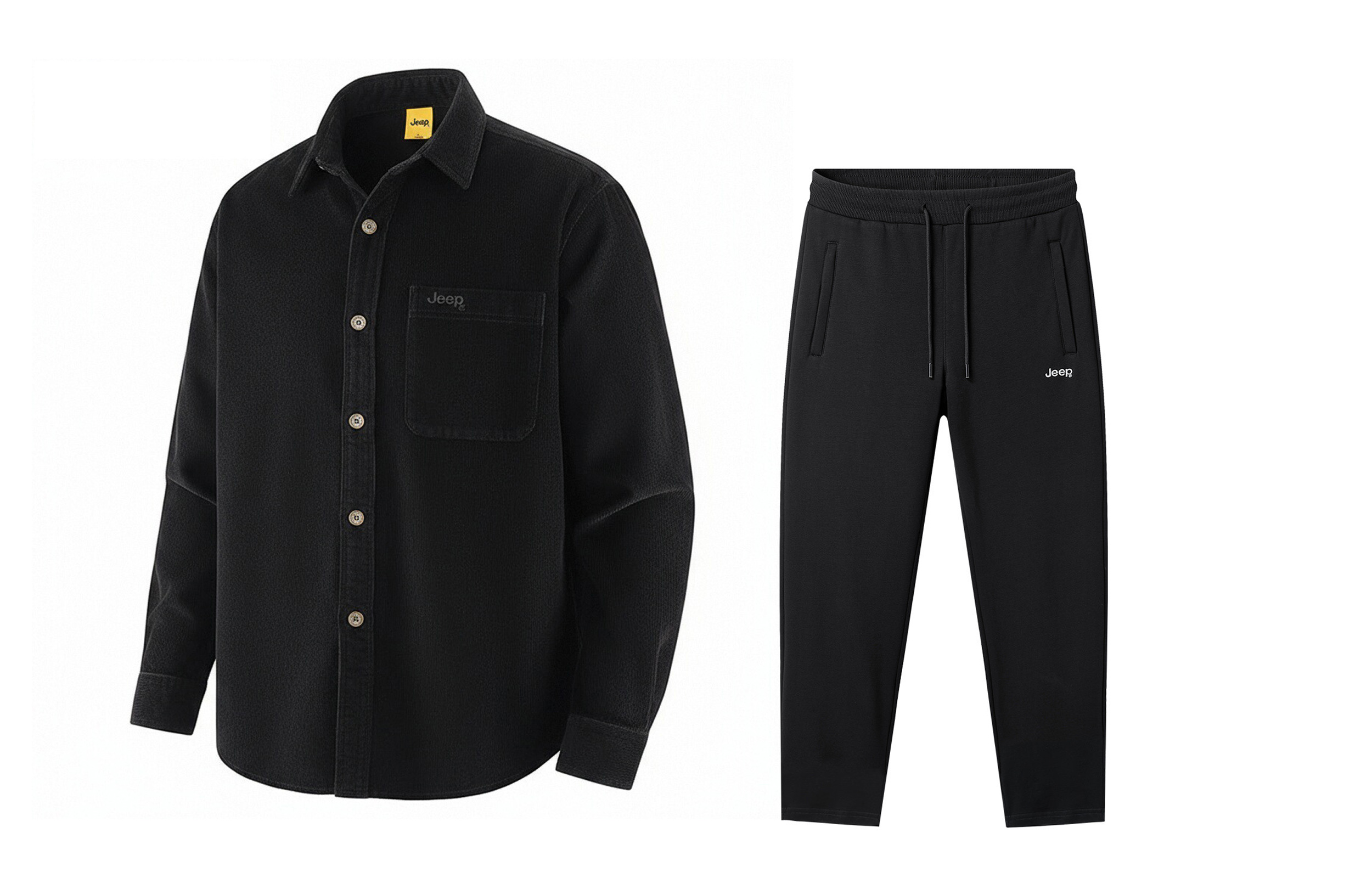 Повседневная спортивная одежда Unisex с лацканом Lapel Moderate Jeep, черный+черный casual pants
Повседневная спортивная одежда Unisex с лацканом Lapel Moderate Jeep, черный+черный casual pants