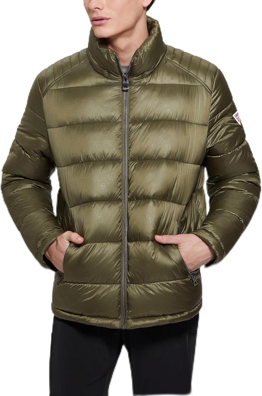Мужская стеганая куртка с капюшоном Adam Quilted Hooded Zip Puffer от GUESS, Sage 4G Embossed Logo
Мужская стеганая куртка с капюшоном Adam Quilted Hooded Zip Puffer от GUESS, Sage 4G Embossed Logo