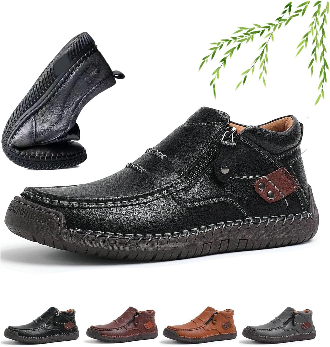 Мужские ботинки с боковой молнией, кожаные ручной работы на платформе, ботинки типа чукка на щиколотку, слипоны и лоферы для походов, вождения и как мокасины Noworfewer, черный
Мужские ботинки с боковой молнией, кожаные ручной работы на платформе, ботинки типа чукка на щиколотку, слипоны и лоферы для походов, вождения и как мокасины Noworfewer, черный