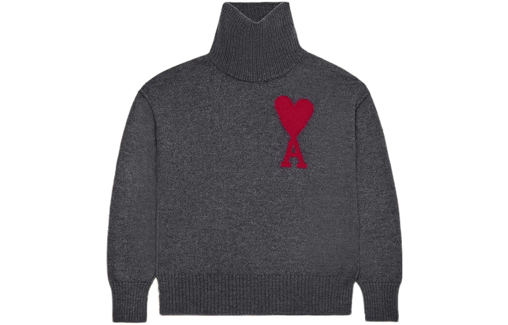 Ami Paris Вязаный джемпер с высоким воротником интарсии Ami De Coeur с логотипом AMIPARIS, серый
Ami Paris Вязаный джемпер с высоким воротником интарсии Ami De Coeur с логотипом AMIPARIS, серый