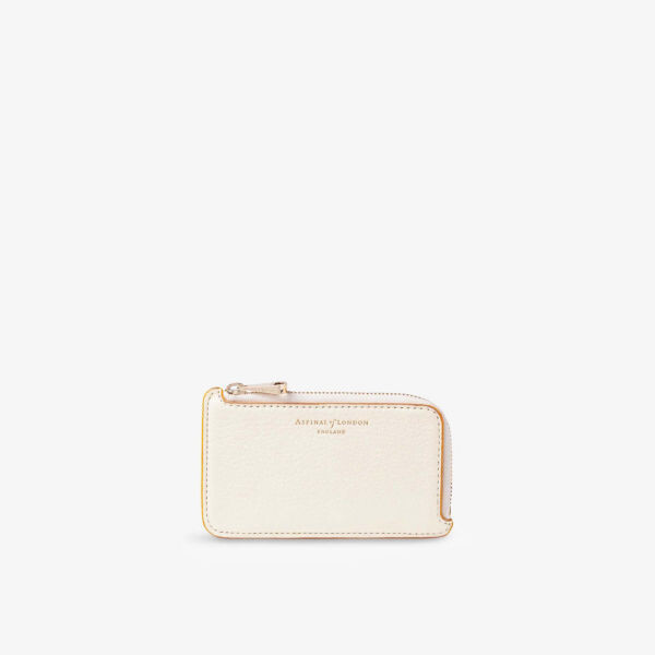 Кожаный футляр для монет и карточек на молнии Aspinal Of London, слоновая кость
Кожаный футляр для монет и карточек на молнии Aspinal Of London, слоновая кость