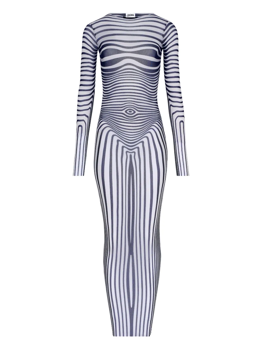 Полосатое платье макси с длинными рукавами Jean Paul Gaultier, белый
Полосатое платье макси с длинными рукавами Jean Paul Gaultier, белый