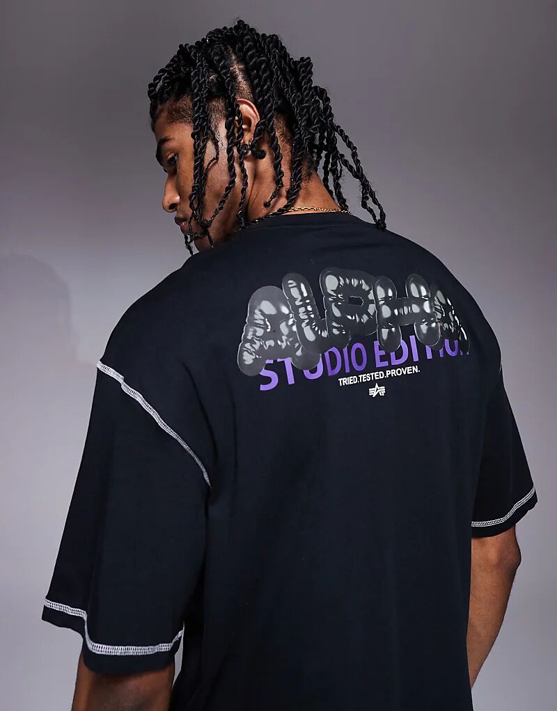 Футболка Alpha с принтом логотипа на спине в виде пузырьков черного цвета Alpha Industries
Футболка Alpha с принтом логотипа на спине в виде пузырьков черного цвета Alpha Industries