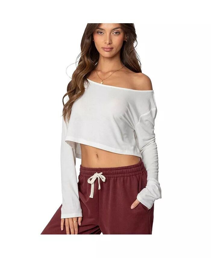 Женский укороченный топ с открытыми плечами Edikted, белый
Женский укороченный топ с открытыми плечами Edikted, белый