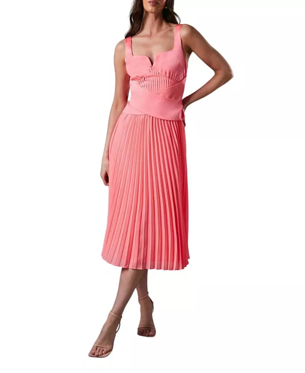 Платье миди с баской и плиссировкой в виде креста Coast, оранжевый
Платье миди с баской и плиссировкой в виде креста Coast, оранжевый