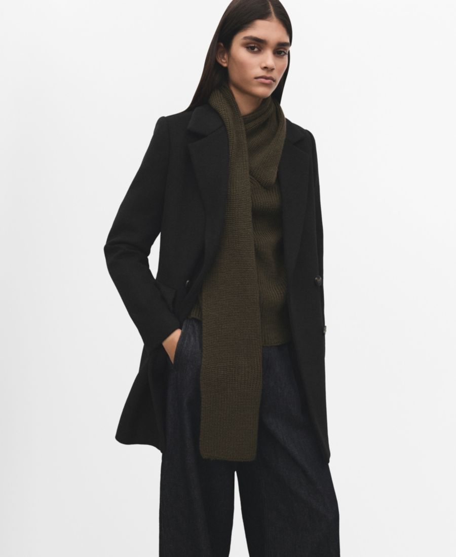 Женское двубортное пальто из шерстяной смеси MANGO, Black
Женское двубортное пальто из шерстяной смеси MANGO, Black