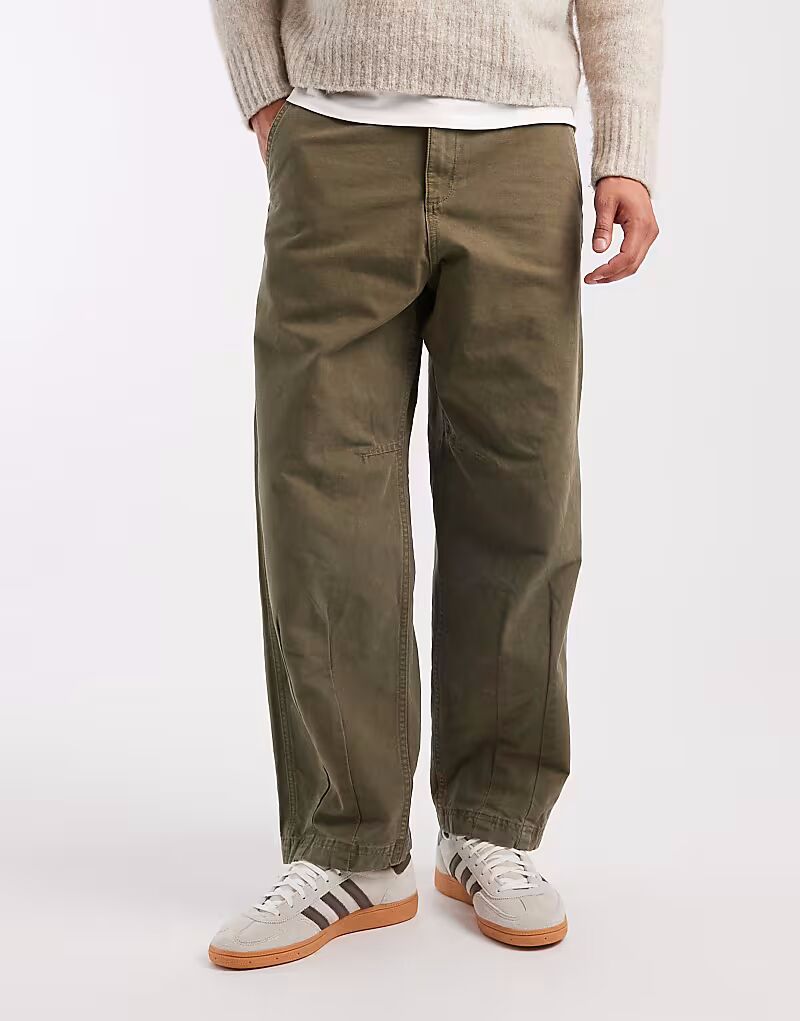 Брюки-бочонки оливкового цвета Jack & Jones
Брюки-бочонки оливкового цвета Jack & Jones
