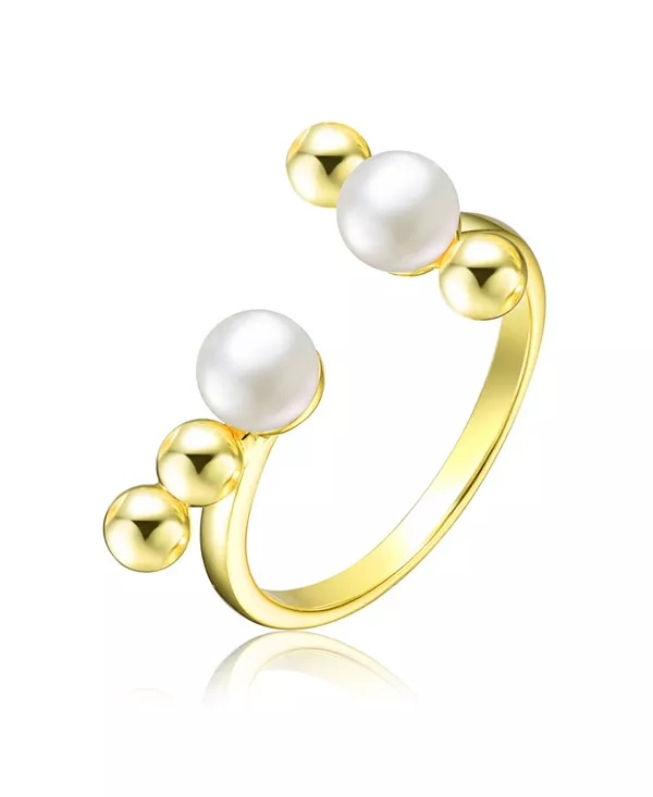 Современное кольцо из стерлингового серебра с 14-каратным золотом и 5-миллиметровым пресноводным жемчугом Genevive, gold
Современное кольцо из стерлингового серебра с 14-каратным золотом и 5-миллиметровым пресноводным жемчугом Genevive, gold