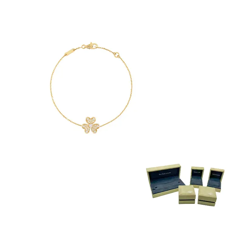 Браслет с бриллиантами для женщин Van Cleef & Arpels, золотой
Браслет с бриллиантами для женщин Van Cleef & Arpels, золотой